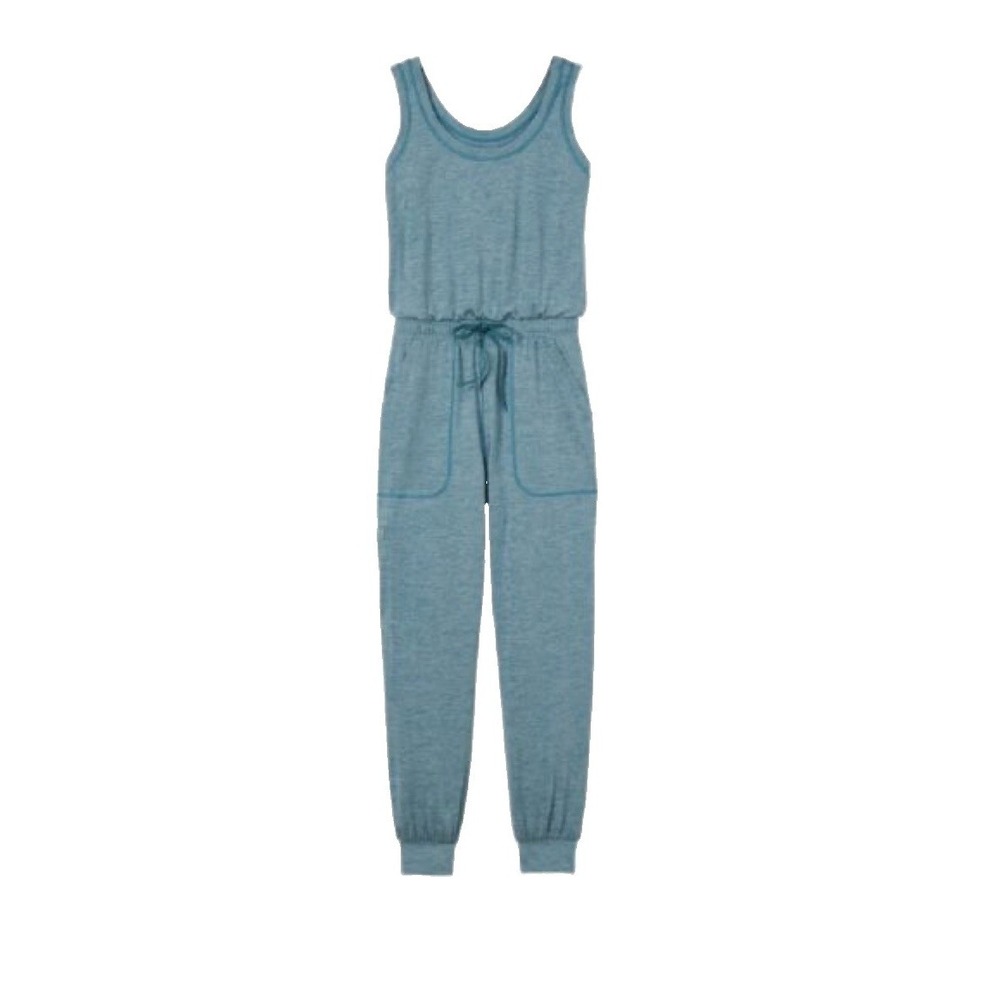 Duluth Trading Co. Women's Armachillo Cooling Jogger Jumpsuit Small Teal Stretch